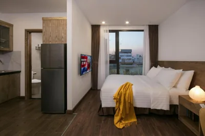 이그제큐티브 디럭스 스튜디오 (욕조 및 주방 포함) — The Bloom Pham Viet Chanh - Modern Living Space in Saigon - A Top Choice for Western Travelers